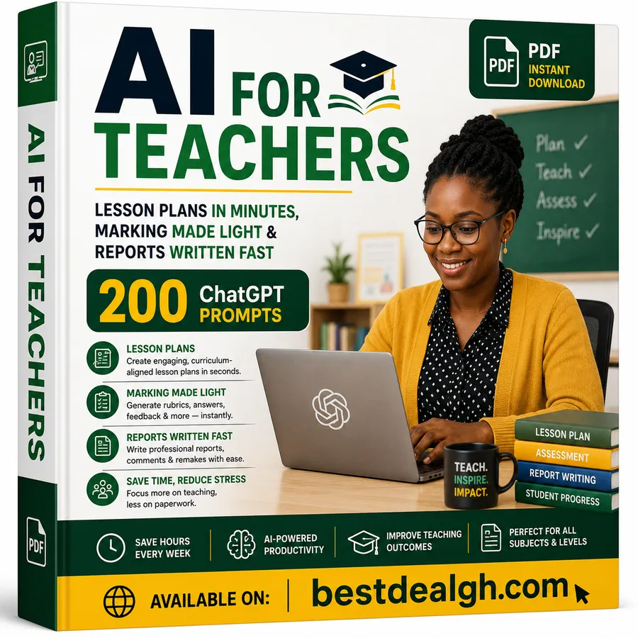 AI for Teachers — Lesson Plans in Minutes, Marking Made Light & Reports Written Fast | 200 ChatGPT Prompts (PDF) photo 1