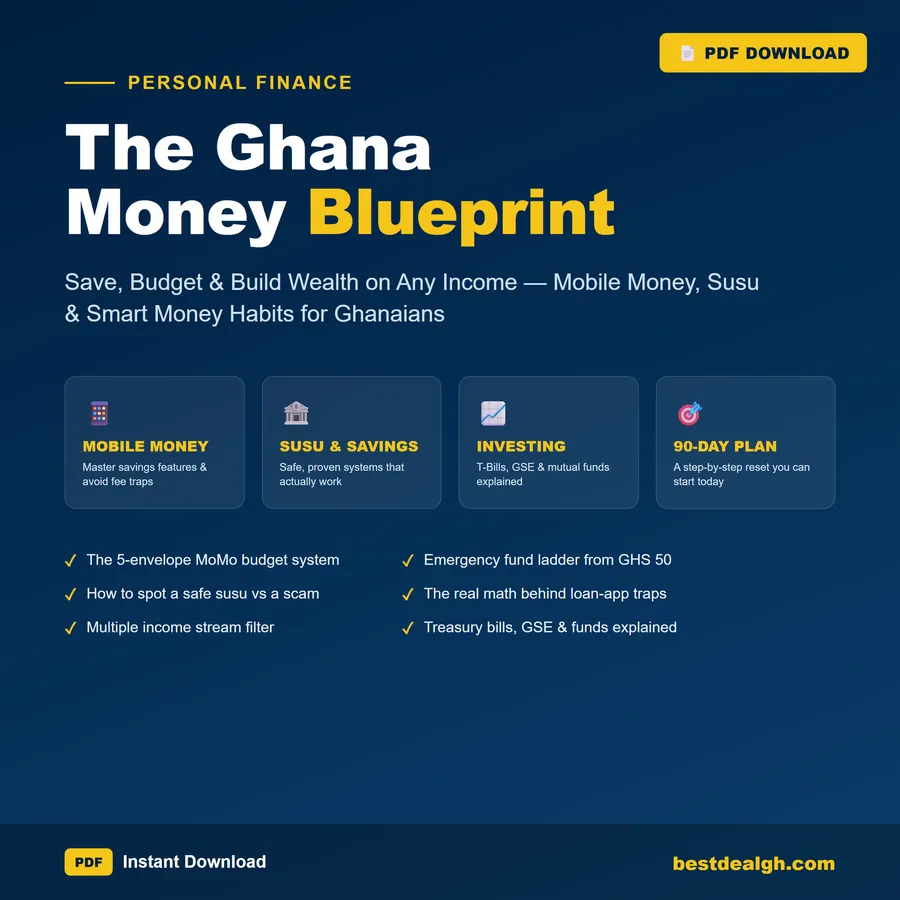 The Ghana Money Blueprint — Save, Budget & Build Wealth on Any Income: Mobile Money, Susu & Smart Money Habits for Ghanaians (PDF) photo 1