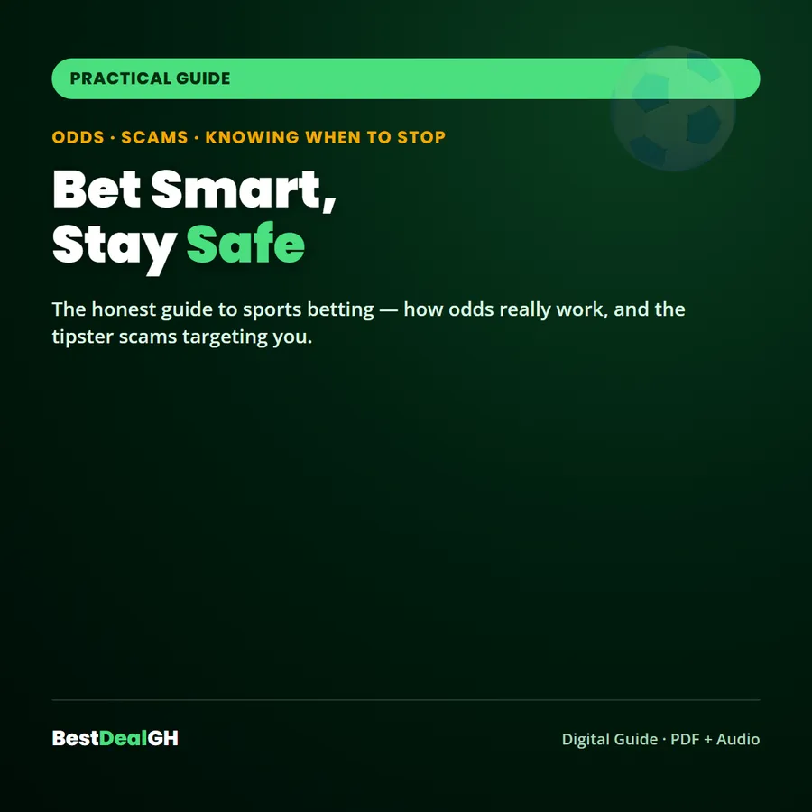 Bet Smart, Stay Safe — The Honest Guide to Sports Betting: Odds, Scams, and Knowing When to Stop (PDF + Audio) photo 1