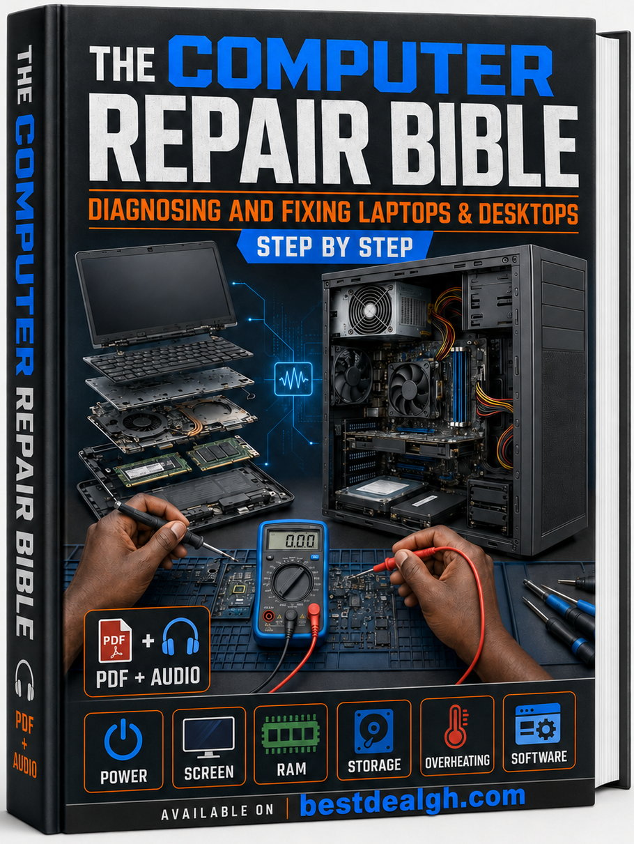 The Computer Repair Bible — Diagnosing and Fixing Laptops & Desktops, Step by Step (PDF + Audio) photo 1