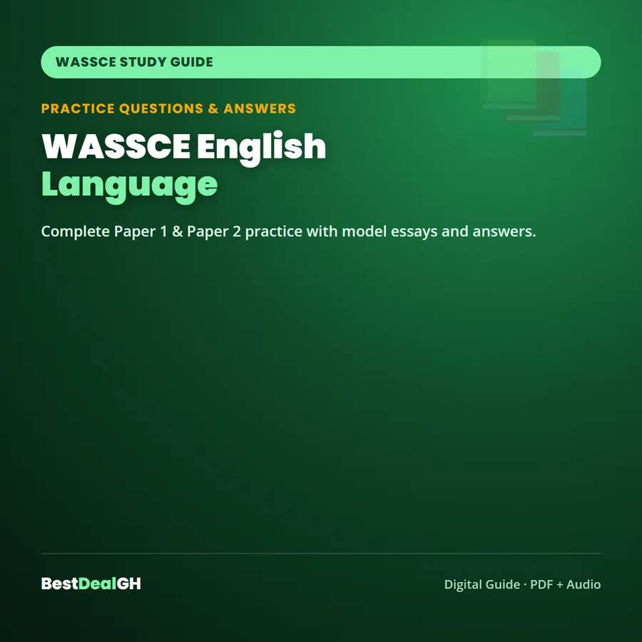 WASSCE English Language Practice Questions & Answers — Complete Study Guide (PDF + Audio) photo 1