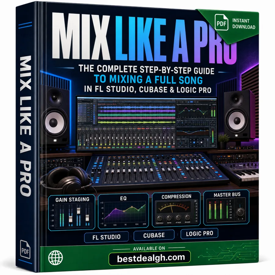 Mix Like a Pro — The Complete Step-by-Step Guide to Mixing a Full Song in FL Studio, Cubase & Logic Pro (PDF) photo 1