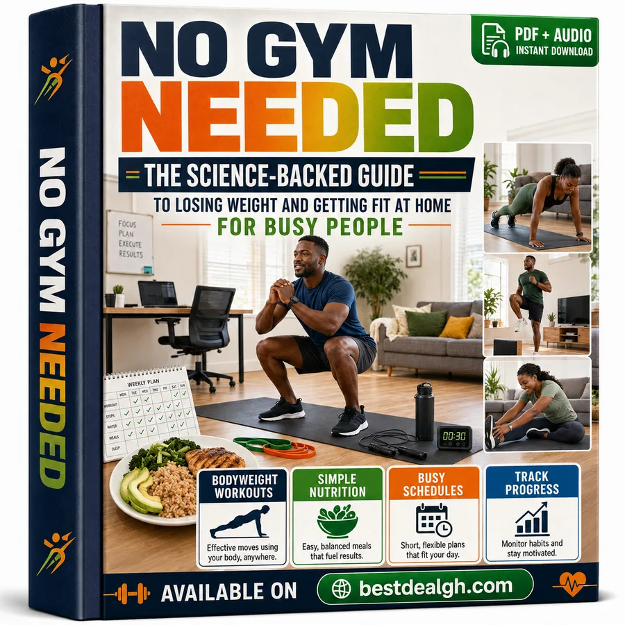 No Gym Needed — The Science-Backed Guide to Losing Weight and Getting Fit at Home, For Busy People (PDF + Audio) photo 1